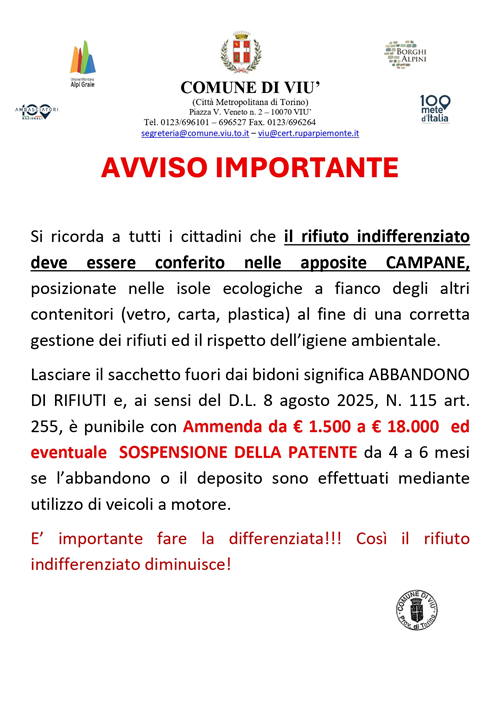 Conferimento rifiuti